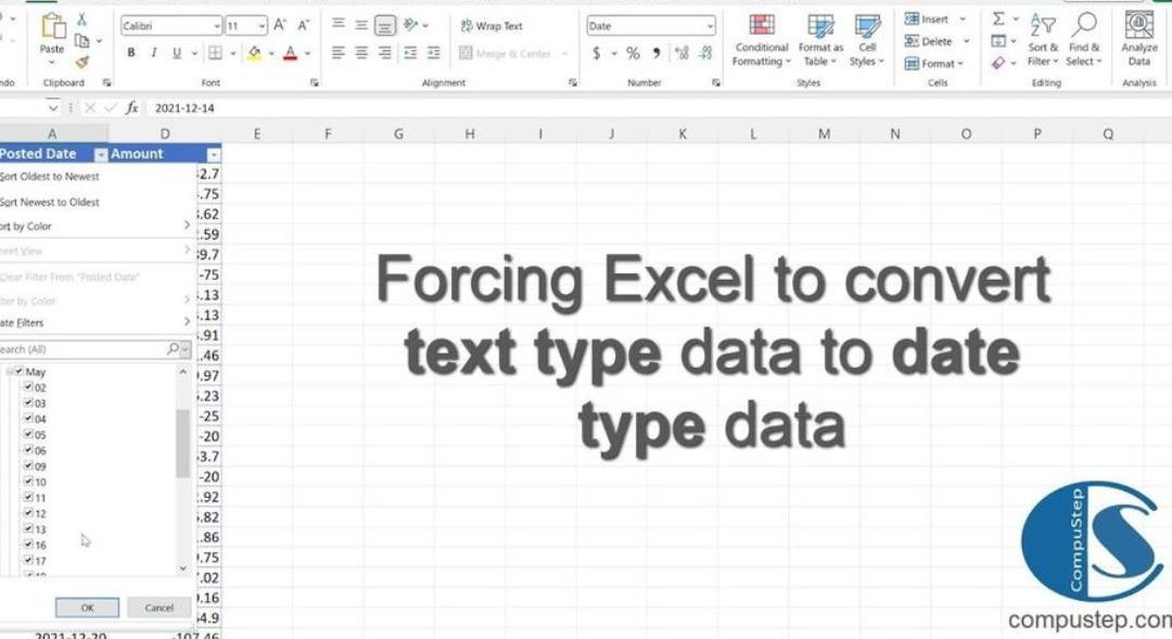 CompuStep Excel Tip: Forcing Dates to be Dates